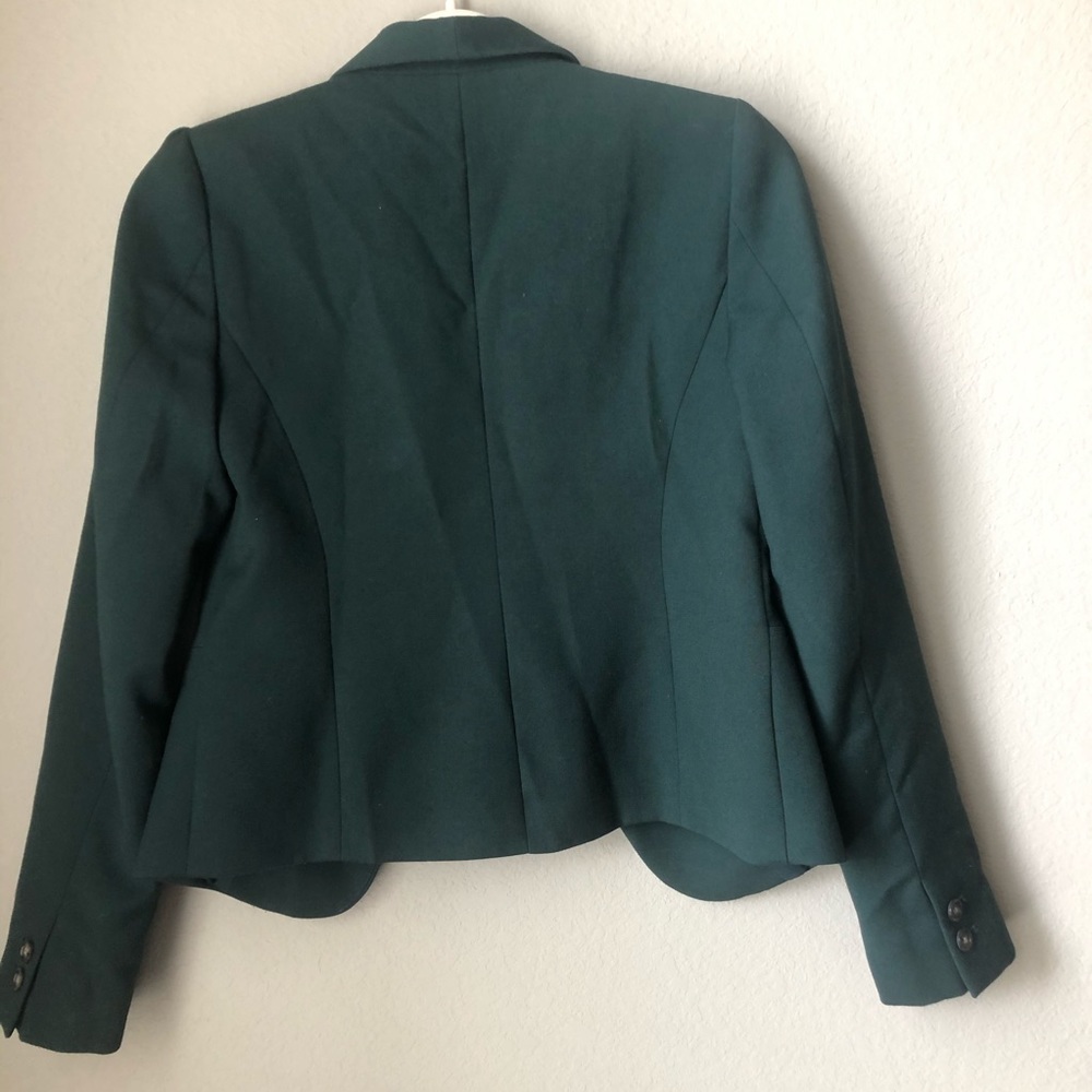 LOFT Open Blazer in Forest Green Size 2 - Picture 2 of 3